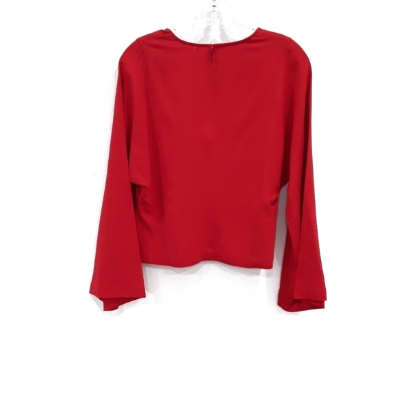 🆕 A.L.C. | NWT Red Wide Sleeve Blouse Top - Picture 2 of 5